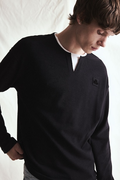 Boxy Fit Crew Neck Printed Sweatshirt