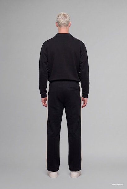 Barrel Fit Low Rise Elasticated Cuffs Trousers