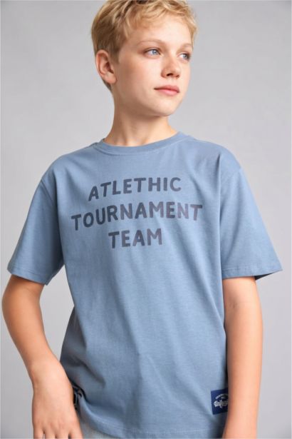 New Regular Fit Slogan Short Sleeve T-Shirt