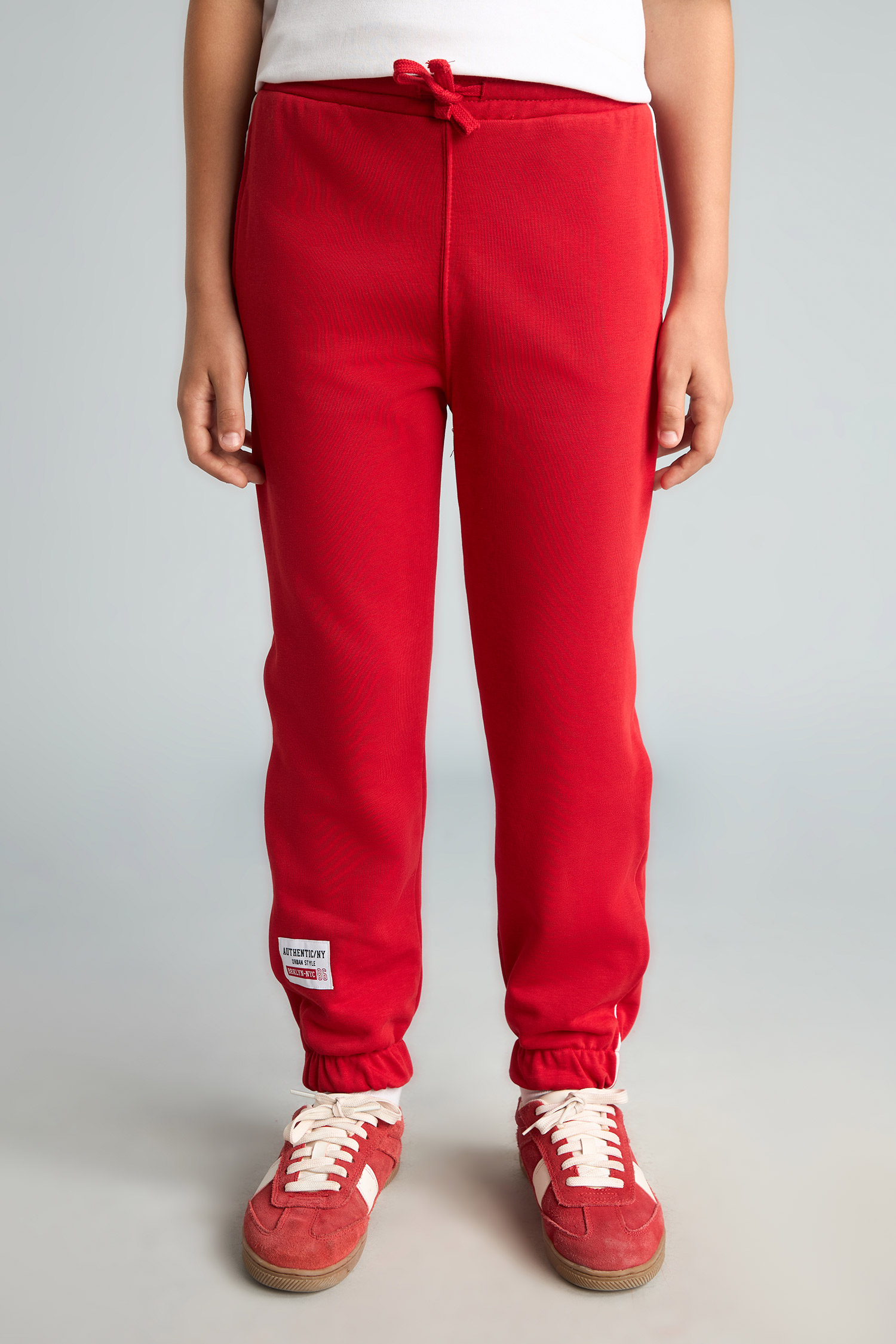 Boy Regular Fit Printed Red Trousers