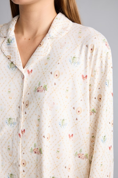 Regular Fit Desenli 2'li Pijama Takımı