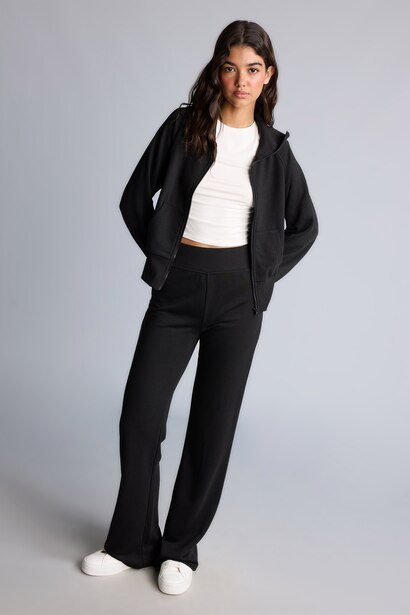 Sweatshirt zippé à col montant Coupe ajustée