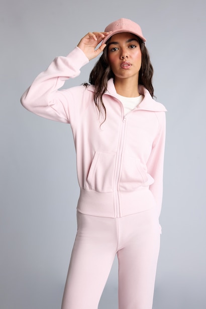 Sweatshirt zippé à col montant mi-haut Coupe ajustée
