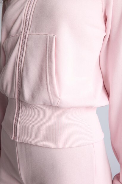 Sweatshirt zippé à col montant mi-haut Coupe ajustée