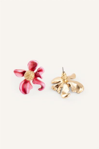 Kadın 2'li Çiçekli Küpe