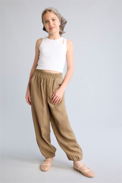 Balloon Fit Pantolon Kız Çocuk