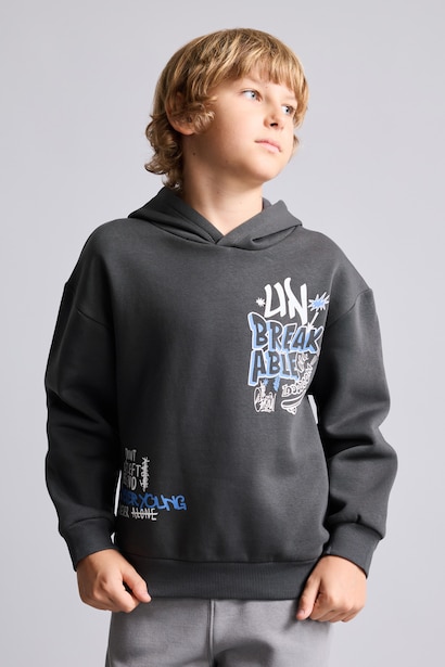Oversize Fit Hooded Sweatshirt
