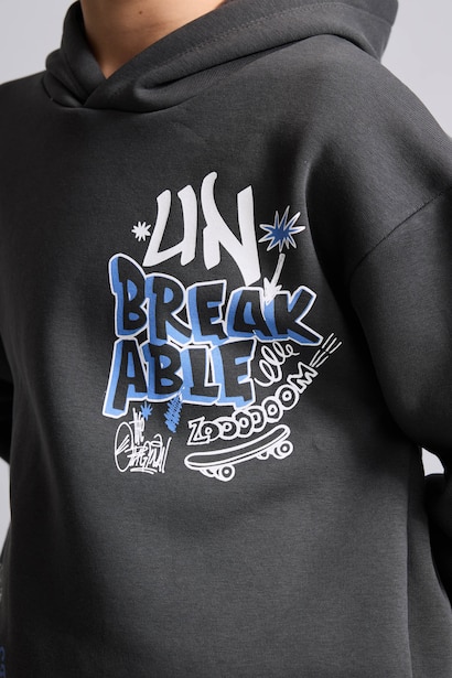 Oversize Fit Hooded Sweatshirt