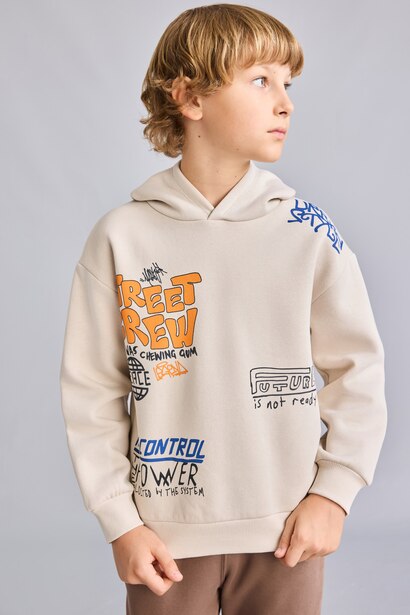 Oversize Fit Hooded Sweatshirt