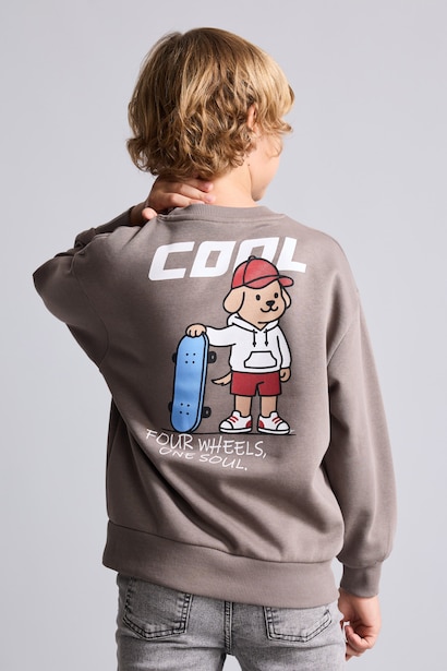 Oversize Fit Soft Hairy Inside Sweatshirt