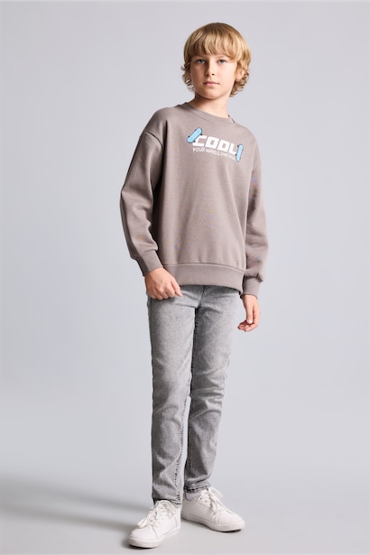 Oversize Fit Soft Hairy Inside Sweatshirt