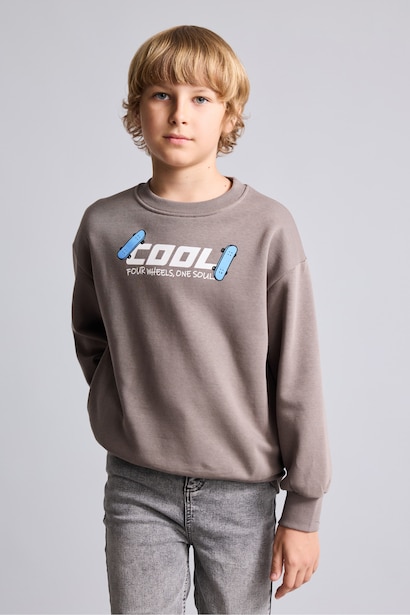 Oversize Fit Soft Hairy Inside Sweatshirt