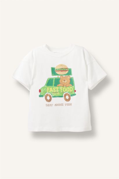 Oversize Baskılı Tişört Erkek Bebek
