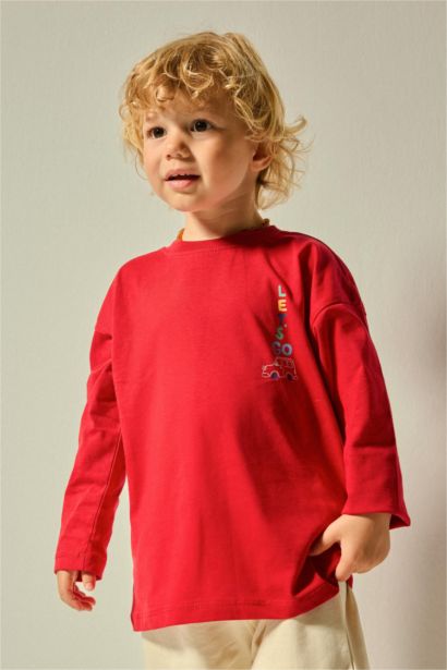 Oversize Fit Printed Long Sleeve T-Shirt