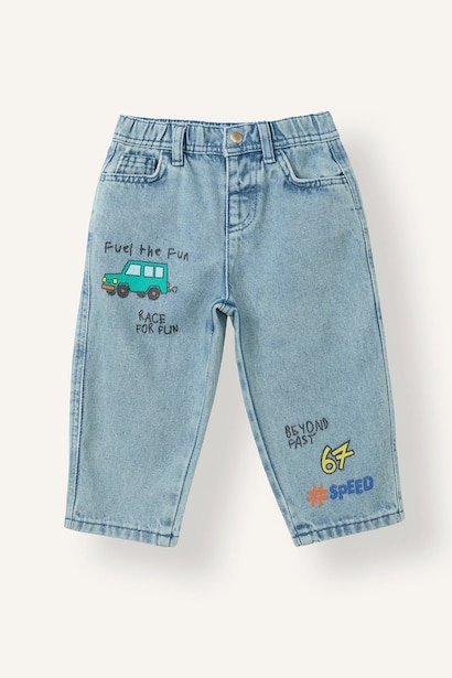 Baby Boy Baggy Fit Elasticate Leg Jeans