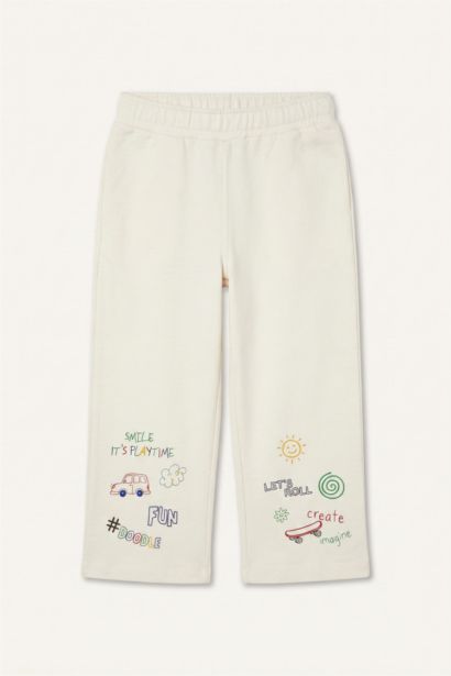 Baby Boy Regular Fit 100% Cotton Printed Normal Waist Trousers