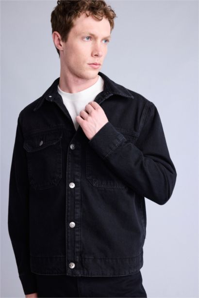 Regular Fıt Jean Ceket
