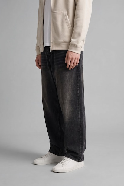 Normal Waist Baggy Fit Trousers
