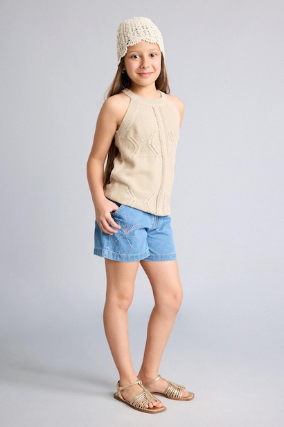 Girl Blue Denim Shorts