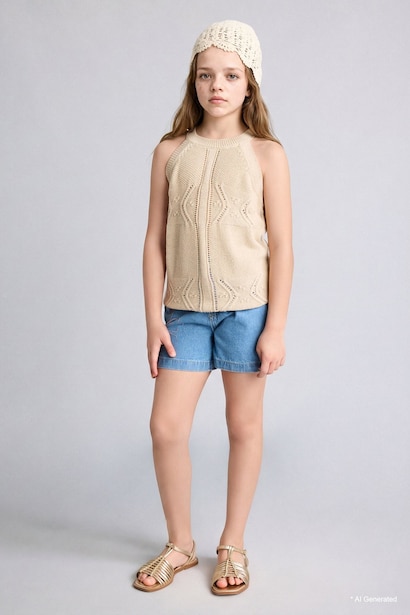 Girl Blue Denim Shorts