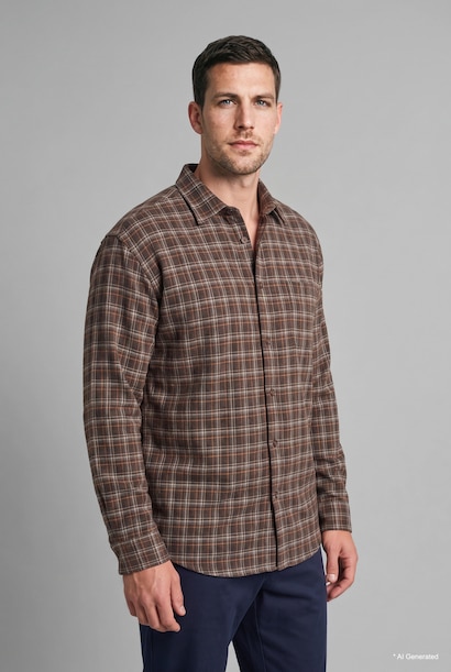 %100 Pamuk Regular Fit Kareli Flanel Gömlek