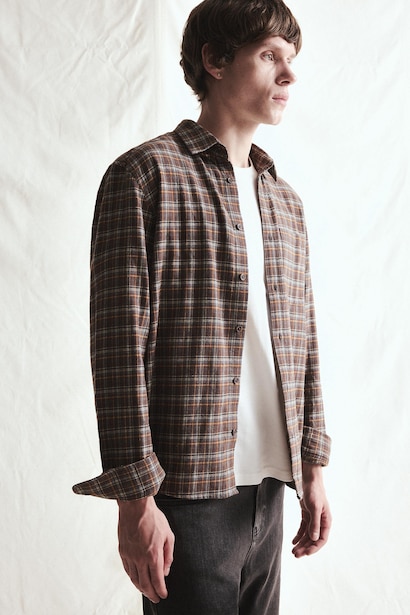 %100 Pamuk Regular Fit Kareli Flanel Gömlek
