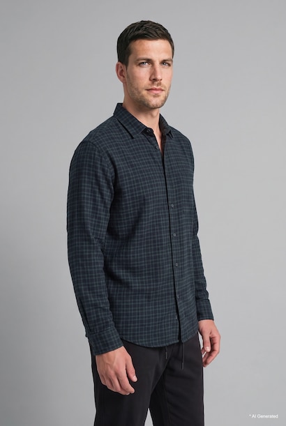 %100 Pamuk Regular Fit Kareli Flanel Gömlek