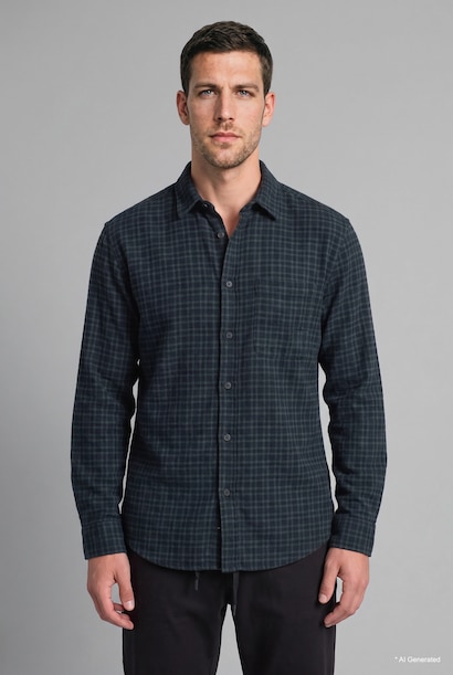 %100 Pamuk Regular Fit Kareli Flanel Gömlek