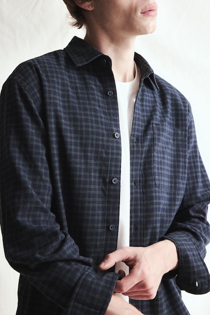 %100 Pamuk Regular Fit Kareli Flanel Gömlek