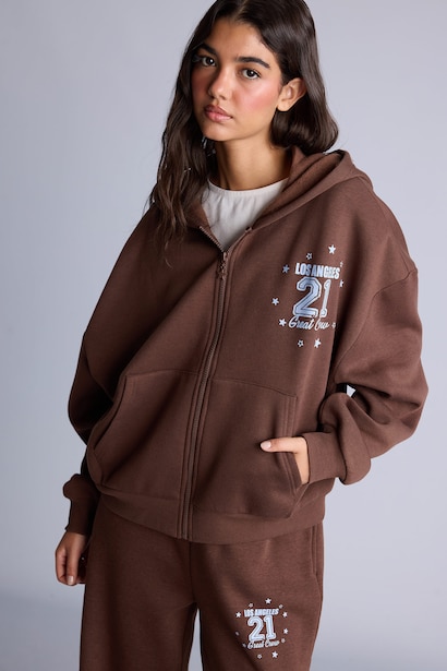 Oversize капюшонды баспалы қалың мата кардиган