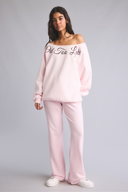 Oversize Baskılı Sweatshirt