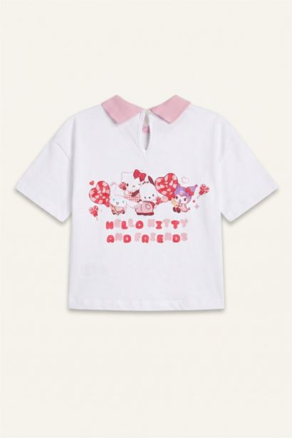 Hello Kitty Lisanslı Kısa Kollu Penye Tişört Kız Bebek