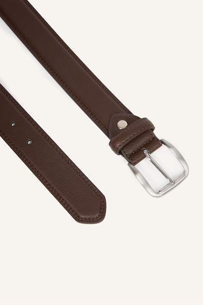 Man Faux Leather Casual Belt