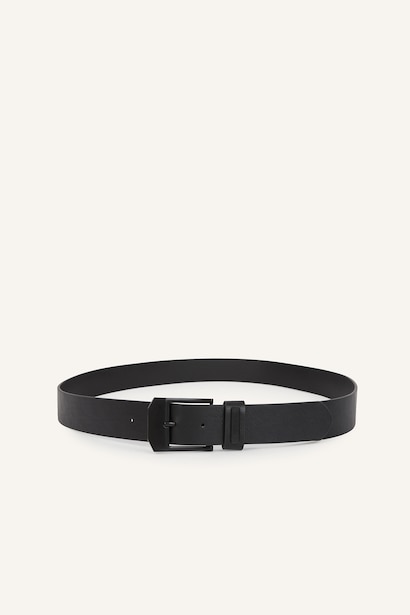 Man Rectangle Clasp Faux Leather