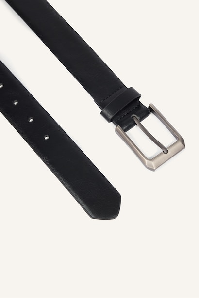 Man Rectangle Clasp Faux Leather