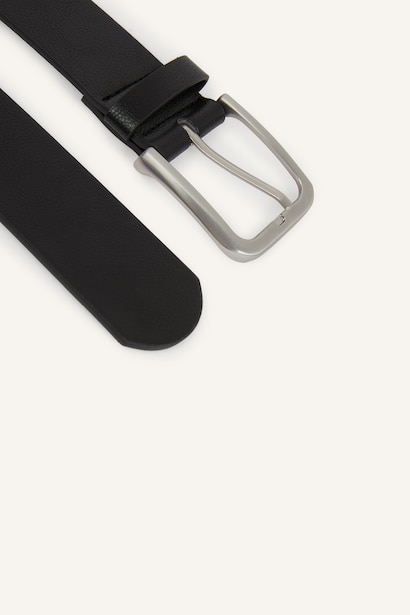Man Rectangle Clasp Faux Leather