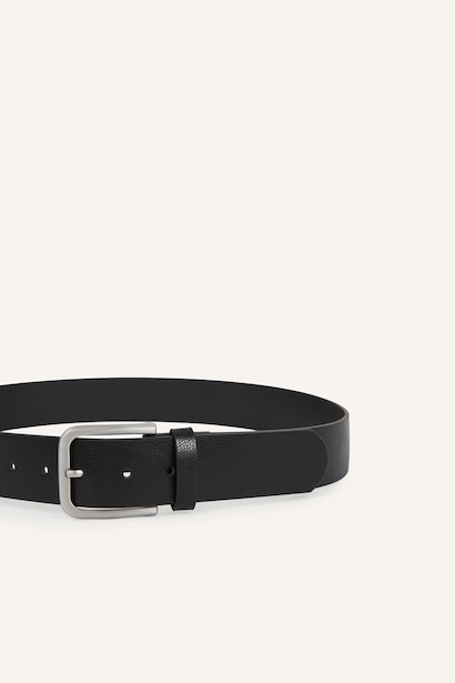 Man Rectangle Clasp Faux Leather