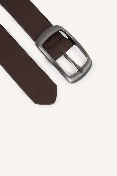 Man Rectangle Clasp Faux Leather