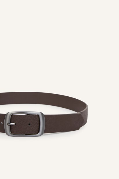 Man Rectangle Clasp Faux Leather