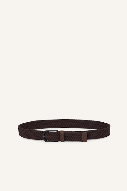 Man Rectangle Clasp Faux Leather