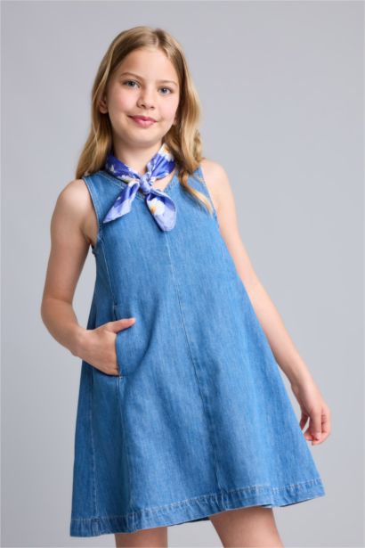 Mini Jean Elbise Kız Çocuk