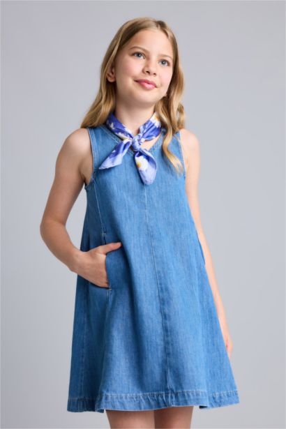 Mini Jean Elbise Kız Çocuk