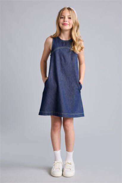 Mini Jean Elbise Kız Çocuk