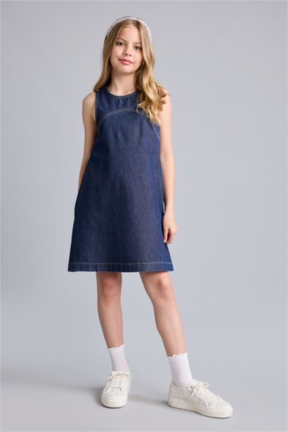 Mini Jean Elbise Kız Çocuk