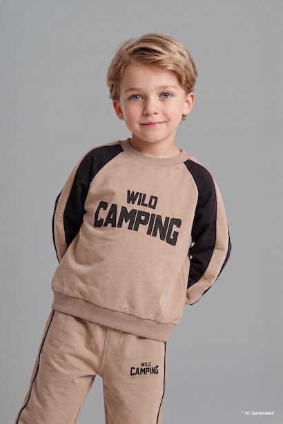 2 piece Oversize Fit Slogan Set
