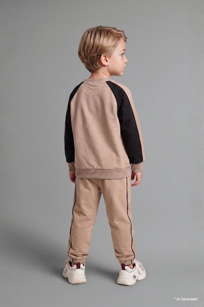 2 piece Oversize Fit Slogan Set
