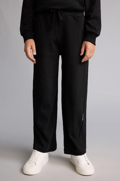 Boy Printed Hooded Sweatshirt and Wide Leg Sweatpants 2-Piece Set