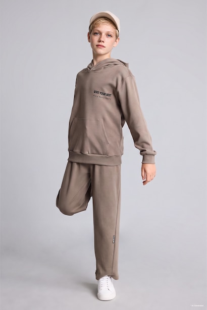 Ensemble Sweat capuche avec poche kangourou et Jogging large pour garçon