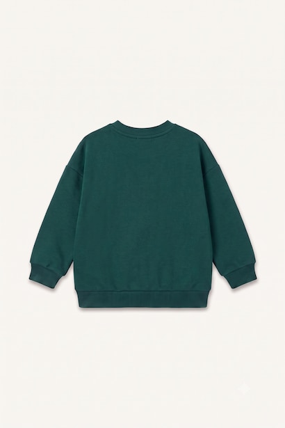 Oversize Baskılı Arma Detaylı Sweatshirt