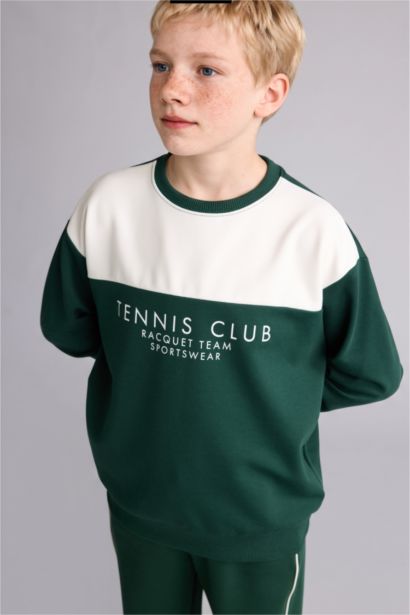Regular Fit Baskılı Sweatshirt Erkek Çocuk